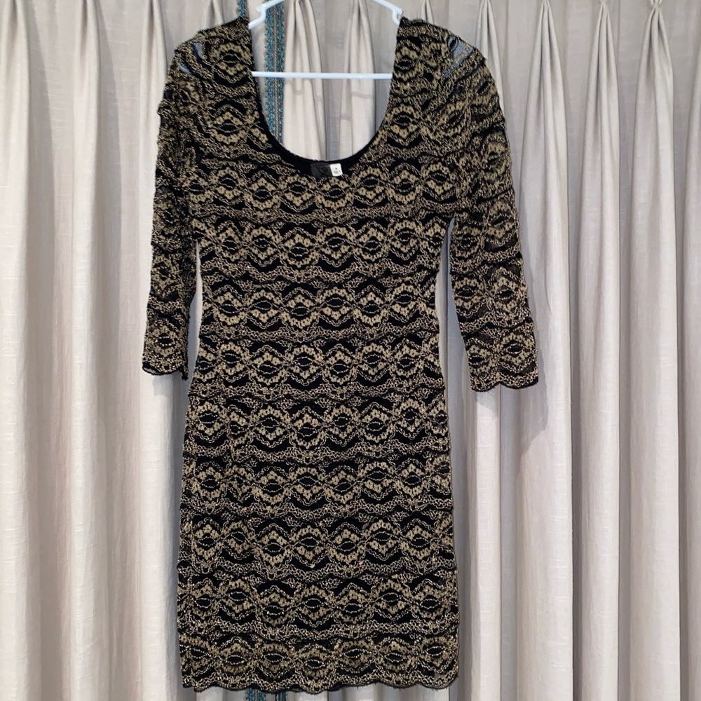 Black Swan black and gold dress.